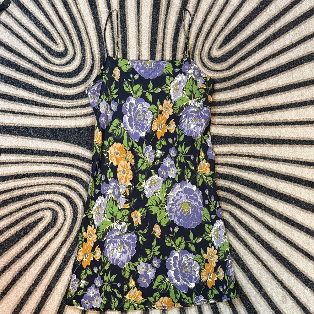 Farm Rio - Floral Spaghetti Strap Mini Dress - Size M